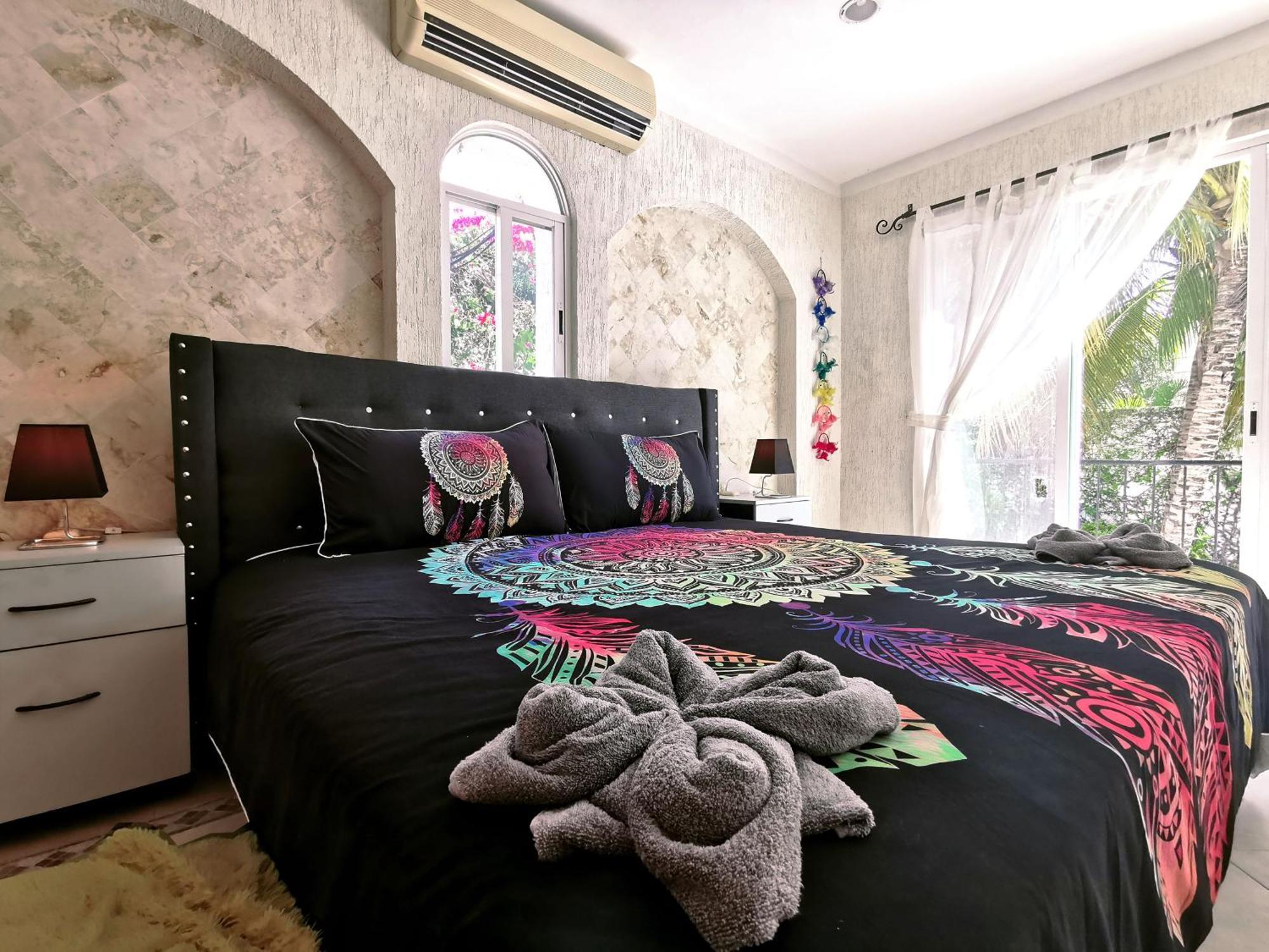 Beautiful & Cozy Near Beach Apartment Pool & Kingsize Bed 칸쿤 객실 사진