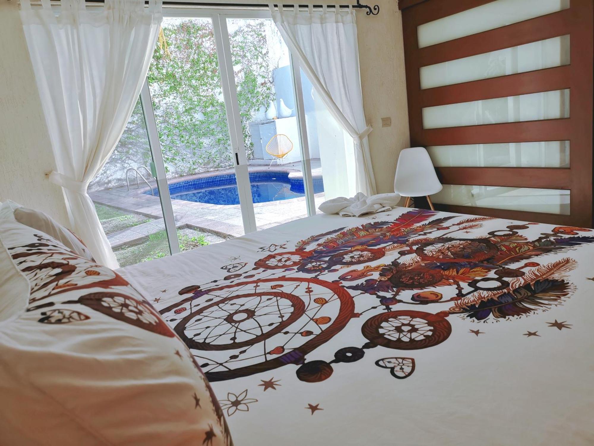 Beautiful & Cozy Near Beach Apartment Pool & Kingsize Bed 칸쿤 객실 사진